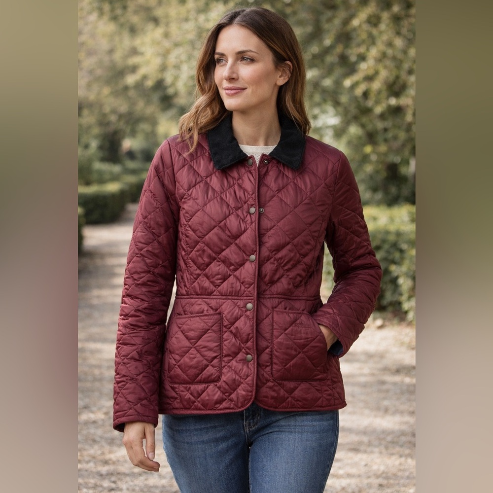 Barbour Original Burgundy Quilted Jacket